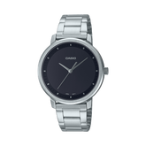 Casio, Women’s Watch Analog, Black Dial Silver Stainless Steel, LTP-B115D-1EVDF