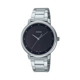 Casio, Women’s Watch Analog, Black Dial Silver Stainless Steel, LTP-B115D-1EVDF