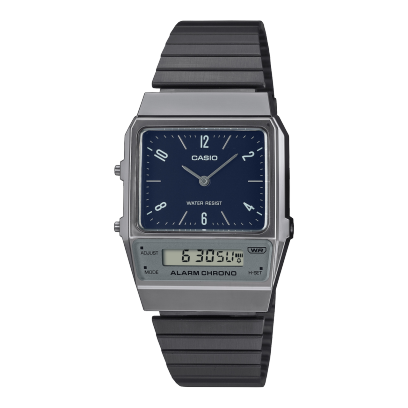 Casio unisex analog watch, black dial with black stainless steel band, model CS-AQ-800EB-2ADF, Bahrain
