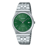 Casio, Men's Watch Analog, Green Dial Silver Stainless Band, MTP-B145D-3AVDF