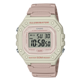 Casio, Men’s Watch Digital, White Dial Pink Resin Band, W-218HC-4A2VDF