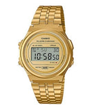 Casio, Unisex Watch Digital Gold Dial Gold Stainless Steel Band, A171WEG-9ADF