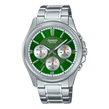 Casio, Men's Watch Analog, Blue Dial Silver Stainless Steel Band, MTP-1375D-3AVDF