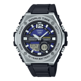 Casio Men's Watch Analog-Digital Blue Dial With Black Resin Band, MWQ-100-2AVDF