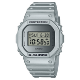 G-Shock Men's Watch Digital Silver Dial With Silver Resin Band, DW-5600FF-8DR