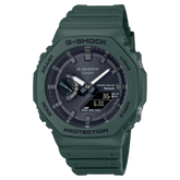 G-Shock Men's Bluetooth Watch Analog-Digital Dial with Green Resin Band, GA-B2100-3ADR