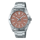 Casio, Unisex Watch Analog , Brown Dial Silver Stainless Steel Band, MTP-B155D-5EVDF