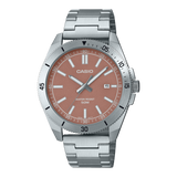 Casio, Unisex Watch Analog , Brown Dial Silver Stainless Steel Band, MTP-B155D-5EVDF