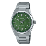 Casio Analog Men's Watch with Date Display Green Dial and Stainless Steel Strap,3ADR
