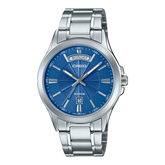 Casio men analog watch, blue-111 dial with stainless steel band, model CS-MTP-1381D-2AVDF, Bahrain