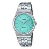 Casio, Men's Watch Analog, Green Dial Silver Stainless Band, MTP-B145D-2A1VDF