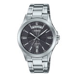 Casio Men's Watch Analog Grey Dial With Stainless Steel Band, MTP-1381D-8AVDF