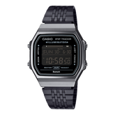 Casio Vintage Men's Bluetooth Watch Digital Dial with Black Stainless Steel Band, ABL-100WEGG-1BDF