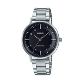 Casio Women's Watch Analog Black Dial with Silver Stainless Steel Band, LTP-VT03D-1BDF