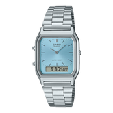Casio, Men's Watch Vintage Collection Analog-Digital Blue Dial Silver Stainless Steel, 2A1MQYDF