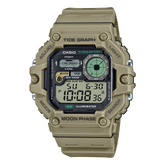 Casio Men's Watch Digital Dial with Brown Resin Band, WS-1700H-5AVDF