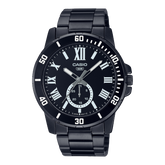 Casio, Men’s Watch Analog,Black Dial Black Stainless Steel Band, MTP-VD200B-1BUD