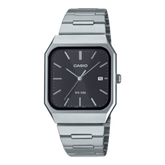 Casio Men's Watch Analog Black Dial with Stainless Steel Band, MTP-B185D-1AVDF
