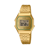 Casio Vintage Women's Watch Analog Digital Dial with Gold Stainless Steel Band, LA680WEGV-9ADF