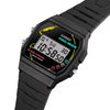 Casio Vintage Pac-Man Collection Unisex Watch Digital Dial with Black Resin Band, F-91WPC-1ADR