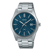 Casio Men's Watch Analog Blue Dial With Silver Stainless Steel Band, MTP-VD03D-2A2UDF