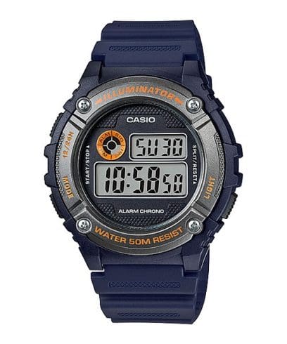 Casio men analog watch, silver dial with black resin strap, model CS-W-216H-2BVDF, Bahrain