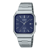 Casio Men's Watch Analog Blue Dial with Stainless Steel Band, MTP-B185D-2A1VDF