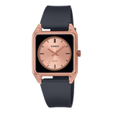 Casio Men's Watch Analog Rose Gold Dial With Black Resin Band, MTP-B170-5EVDF