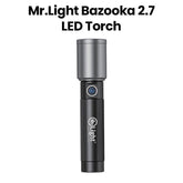 Mr. Light  Rechargeable Flashlight 2.7-1000 Lumens with Telescopic Zoom Function, BAZOOKA27