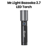 Mr. Light Rechargeable Flashlight 2.7-1000 Lumens with Telescopic Zoom Function, BAZOOKA27