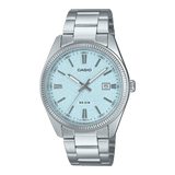 Casio Men's Watch Analog Torquoise Dial With Stainless Steel Band, MTP-1302DA-2A2VDF