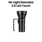 Mr. Light  Rechargeable Flashlight 2.6-5000 Lumens with Telescopic Zoom Function, BAZOOKA26