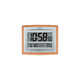 Casio Wall & Table Clock, Digital Display, Silver & Wood Grain Pattern, ID-15SA-5DF