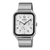 Casio Men's Analog Watch White Dial with Stainless Steel Strap,MTP-M306D-7AVDF