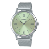 Casio,Men's Watch Analog, Champagne Dial Silver Stainless Steel Mesh Band, MTP-E600M-9BDF