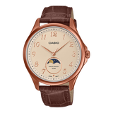 Casio Men's Watch Analog Dial With Brown Leather Band, MTP-M110RL-5AVDF