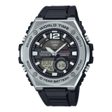 Casio men analog watch, brown dial with comfortable strap, model CS-MWQ-100-1AVDF, Bahrain
