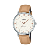 Casio Women's Watch Analog White Dial with Brown Leather Strap, LTP-VT04L-7A1DF