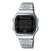 Casio Vintage Men's Bluetooth Watch Digital Dial with Silver Stainless Steel Band, ABL-100WE-1BDF