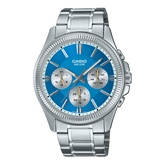 Casio, Men's Watch Analog, Blue Dial Silver Stainless Steel Band, MTP-1375D-2A2VDF