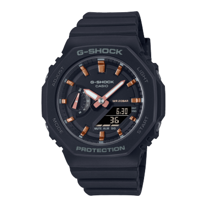 G-Shock men analog watch, black dial with comfortable strap, model GS-GMA-S2100-1ADR, Bahrain