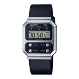 Casio, Men's Watch Vintage Collection Digital ,Black Dial Black Stainless Steel Band, A100WEGG-1ADF