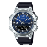 Casio Men's Watch Analog-Digital Blue Gradient Dial with Black Resin Band, AMW-870A-2AVDF