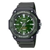 Casio Men's Watch Analog Green Dial With Black Resin Band, MW-620H-3AVDF