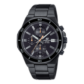 G-Shock Men's Watch Analog Black Dial Black Stainless Steel Band, EFV-640DC-1AVUDF