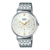 Casio,Men's Watch Analog,White Dial Silver Stainless Steel Band, MTP-B300D-7AVDF