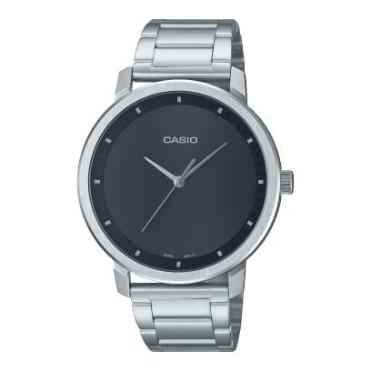 Casio men analog watch, black dial with comfortable strap, model CS-MTP-B115D-1EVDF, Bahrain