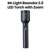 Mr. Light  Rechargeable Flashlight 2.0-1060  Lumens with Telescopic Zoom Function, BAZOOKA20