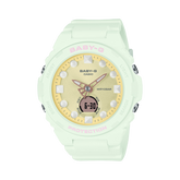 Baby-G Women's Watch Analog-Digital Gold Dial with Mint Green Resin Band, BGA-320FH-3ADR
