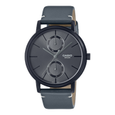 Casio,Men's Watch Analog, Grey Dial Grey Leather Band, MTP-B310BL-1AVD